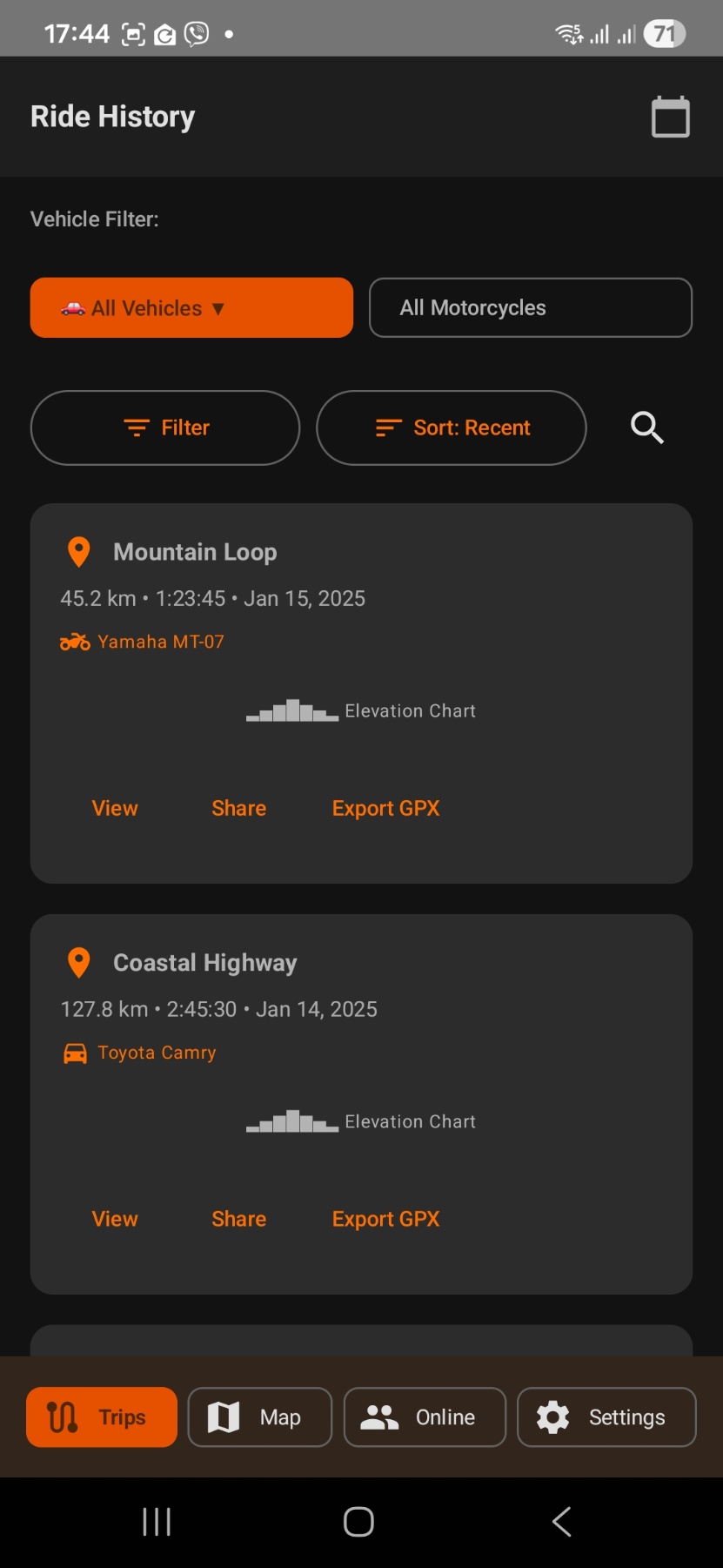 Motoristi.EU App - Safety Features
